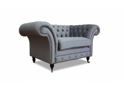 Diseño de sofá individual Chesterfield de tela, sillón tapizado 1 plaza Sofás Lounge nuevo.