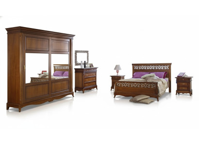 Cama 2x mesitas de noche 6 piezas Dormitorio Diseño Moderno Dormitorio de Lujo