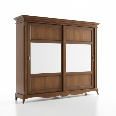 Muebles de dormitorio Armario con espejo Diseño de madera maciza Italia
