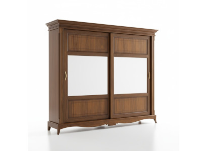 Muebles de dormitorio Armario con espejo Diseño de madera maciza Italia