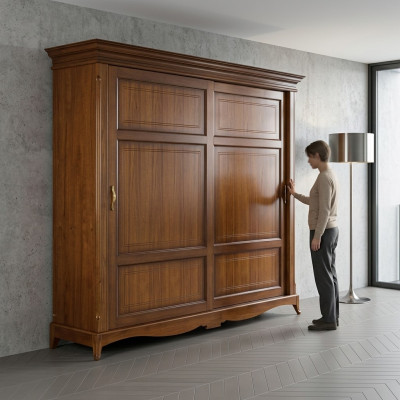 Armario de madera maciza armario de madera armario dormitorio muebles Italia nuevo
