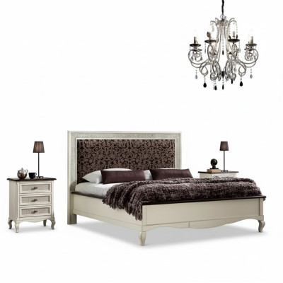 Diseño de dormitorio 3 piezas cama 2x mesita de noche Set de muebles de camas de lujo nuevo.