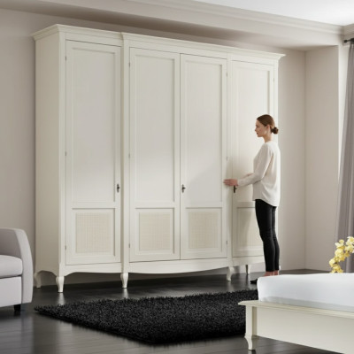 Dormitorio armario de lujo blanco armario madera muebles modernos nuevos