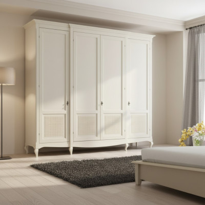 Dormitorio armario de lujo blanco armario madera muebles modernos nuevos