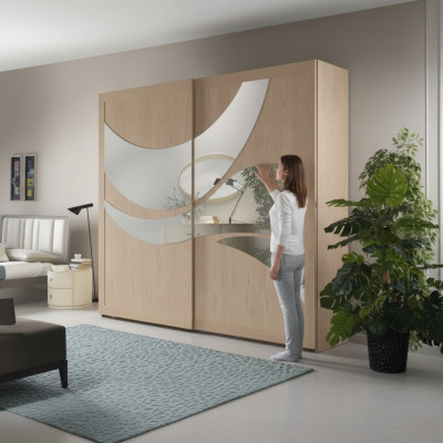 Armario de diseño de lujo para el dormitorio, muebles nuevos.