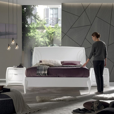 Juego de cama para dormitorio con 2 mesitas de noche, juego completo de muebles de madera de 3 piezas. Nuevo.