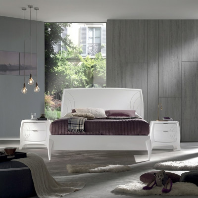 Juego de cama para dormitorio con 2 mesitas de noche, juego completo de muebles de madera de 3 piezas. Nuevo.