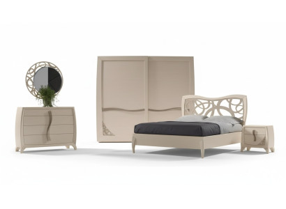 Conjunto completo de dormitorio con diseño moderno de lujo, cama, 2 mesas de noche, 6 piezas, nuevo.