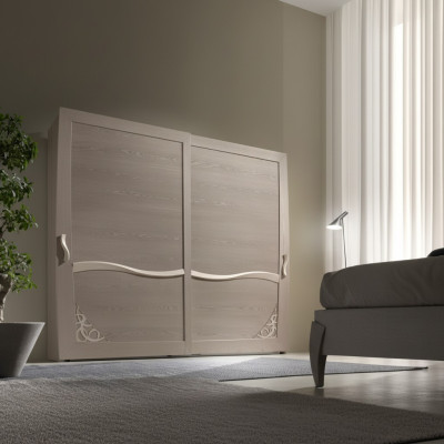 Guardarropa de lujo Muebles de Italia Armario de dormitorio Madera maciza