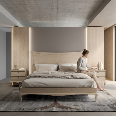 Muebles de diseño moderno de lujo cama 2x mesilla de noche conjunto de dormitorio 3 piezas. Nuevo