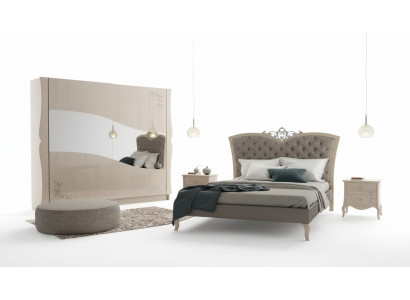 Dormitorio Cama 2x Mesitas de Noche Lujo Juegos de Muebles Completos Habitación 4 piezas.