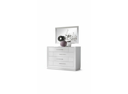 Cómoda moderna de 2 piezas. Conjunto Estilo Moderno Cómoda Espejo Muebles italianos