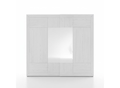 Armario blanco de madera, diseño moderno de dormitorio, muebles nuevos.