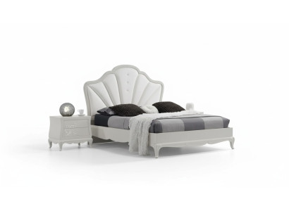 Dormitorio conjunto de 3 piezas Cama 2x mesitas de noche Diseño moderno Gris Camas