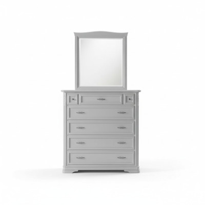 Cómoda con espejo Muebles Cómoda moderna de madera para dormitorio blanco Nuevo