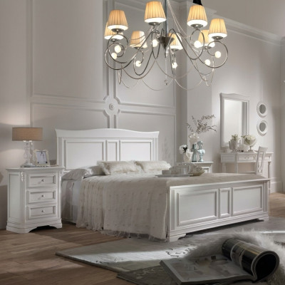 Dormitorio completo cama 2x mesitas de noche 3 piezas. Conjuntos de lujo de diseñador.