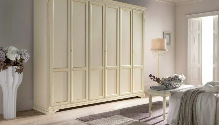Armario beige Muebles de lujo Decoración italiana Dormitorio