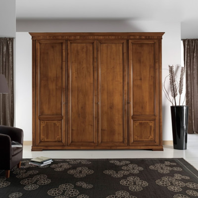 Armario Armario de lujo de madera Diseño Muebles Dormitorio Marrón Nuevo