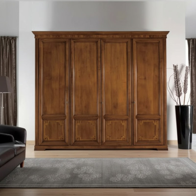Armario de dormitorio de madera Armarios de muebles italianos Armario de ropa