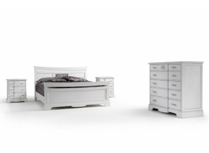 Cama 2x Mesitas de noche 4 piezas Conjunto de dormitorio Moderno de lujo Dormitorio Nuevo