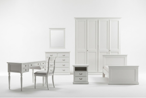 Juego de habitación juvenil infantil, moderno dormitorio cama mesita de noche mesa de 5 piezas.