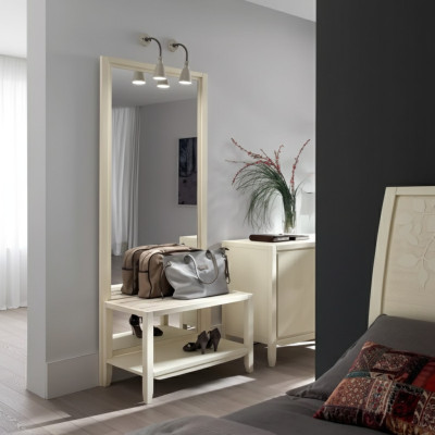 Espejo de pie diseño italiano espejo italiano de madera para dormitorio de pie o pared