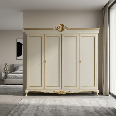 Muebles clásicos estantería armario dormitorio diseño italiano madera nuevo