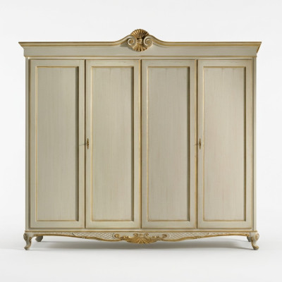 Muebles clásicos estantería armario dormitorio diseño italiano madera nuevo