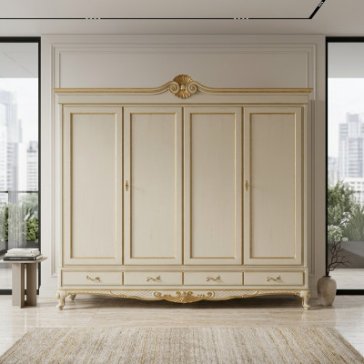 Armario de ropa armario Lujo Dormitorio Madera Muebles italianos Nuevo