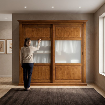 Muebles de dormitorio de Italia Armario de madera Armario de madera maciza Armario.
