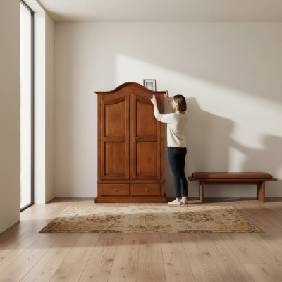 Armario de dormitorio de lujo moderno de diseño de muebles italiano en marrón nuevo