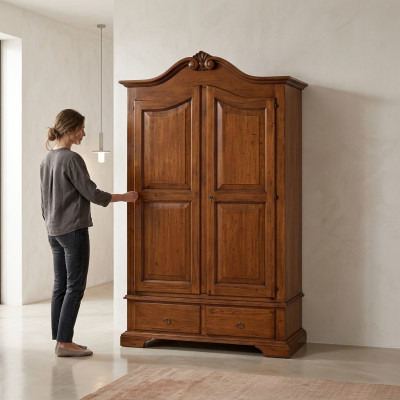 Armario del dormitorio Diseño de madera Muebles italianos Marrón Nuevo