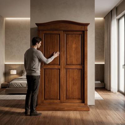 Armario clásico de madera armario dormitorio armarios de madera muebles