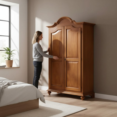 Armario de lujo Armarios Armario de ropa Madera Muebles Dormitorio Marrón