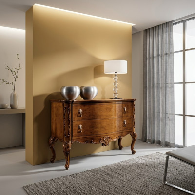 Cómoda de lujo, diseño de muebles de madera para dormitorio, armario de madera marrón nuevo.