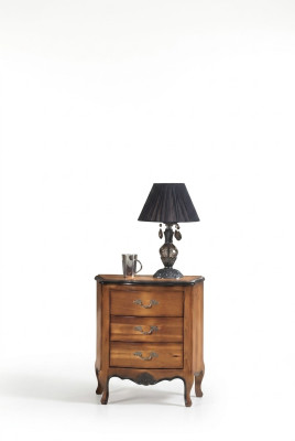 Mesita de noche con 3 cajones, diseño de armario de madera, muebles italianos nuevos.