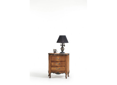 Mesita de noche con 3 cajones, diseño de armario de madera, muebles italianos nuevos.