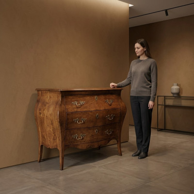 Diseñador de muebles de lujo de madera italiana cómoda armario aparador marrón
