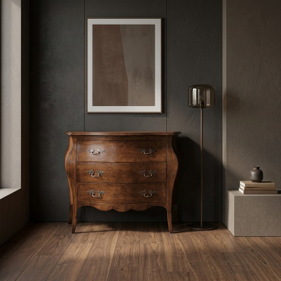 Diseñador de muebles de lujo de madera italiana cómoda armario aparador marrón