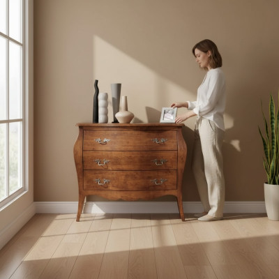 Diseño de muebles cómoda armario marrón, lujo, madera, móviles italianos, nuevo.