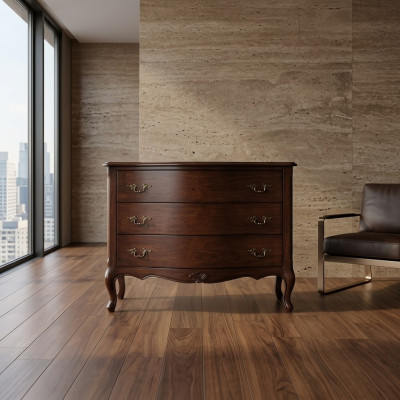 Cómoda de lujo de madera, estilo italiano, muebles cómodos estilo clásico, nuevo.