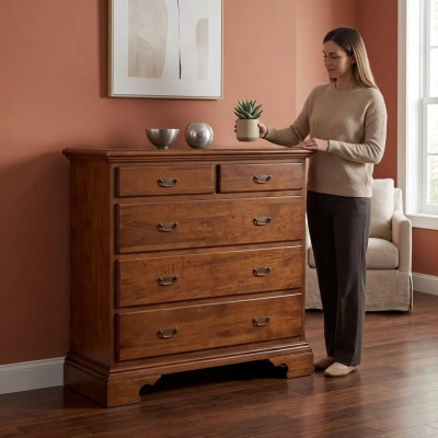 Cómoda armario Estilo clásico Lujo Cómodas de madera Dormitorio de lujo