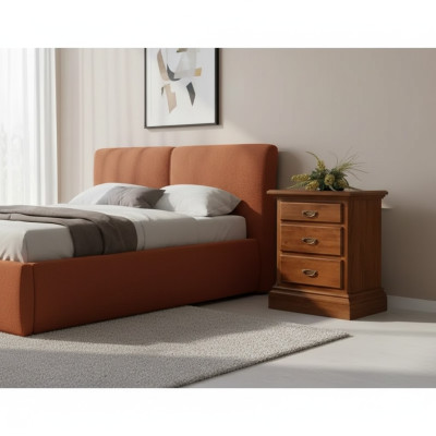 Diseño de mesita de noche mesa muebles madera dormitorio mesa auxiliar marrón nuevo