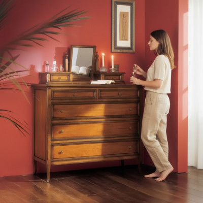 Lujo cómoda marrón armario sala de estar diseño de madera muebles clásicos nuevos