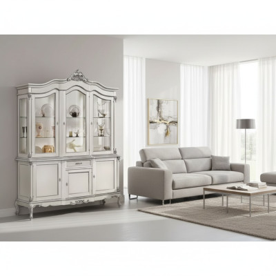 Vitrina de cristal Gabinete de madera genuina Vitrina aparador Muebles de salón italianos nuevos