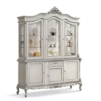 Vitrina de cristal Gabinete de madera genuina Vitrina aparador Muebles de salón italianos nuevos