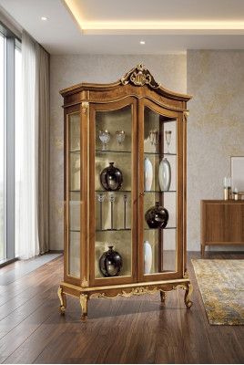 Armario de vidrio vitrina Muebles gabinete de madera Vitrinas de lujo armario de madera Nuevo
