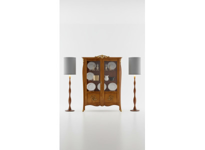 Vitrina de madera de lujo, diseño de buffet marrón, muebles italianos armario nuevo.