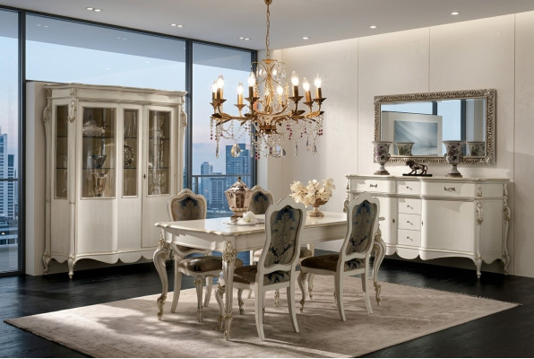 Mesa de comedor clásica con 4 sillas, conjunto de comedor, mesa, grupo de asientos, 8 piezas.
