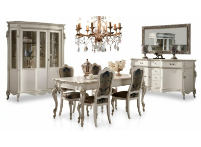 Mesa de comedor clásica con 4 sillas, conjunto de comedor, mesa, grupo de asientos, 8 piezas.